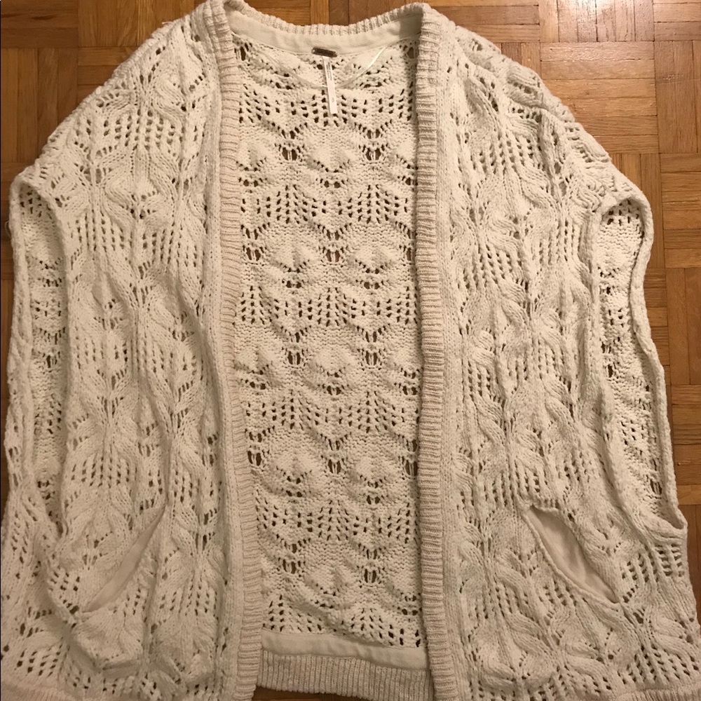Free People Crocheted Cardigan